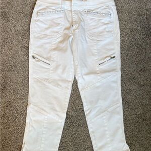White House Black Market White Cargo Pants